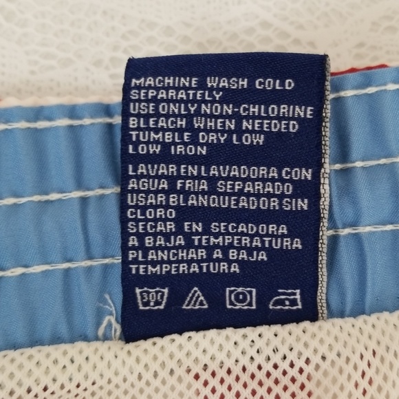 Caribbean Joe Men's XL Red Tropical Hawaiian Swim - Picture 6 of 7